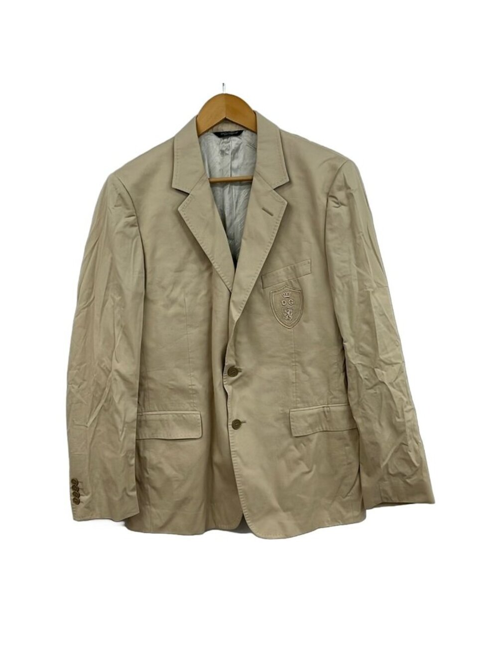 Dolce & Gabbana Jacket Beige Long Sleeve Shoulder Pad Spring Autumn 50